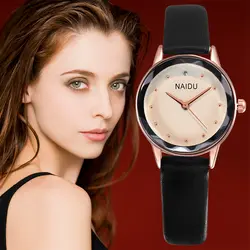 Для женщин Reloj Mujer Часы 2018 модные женские часы кожаный браслет женское платье наручные Роскошные relogio feminino
