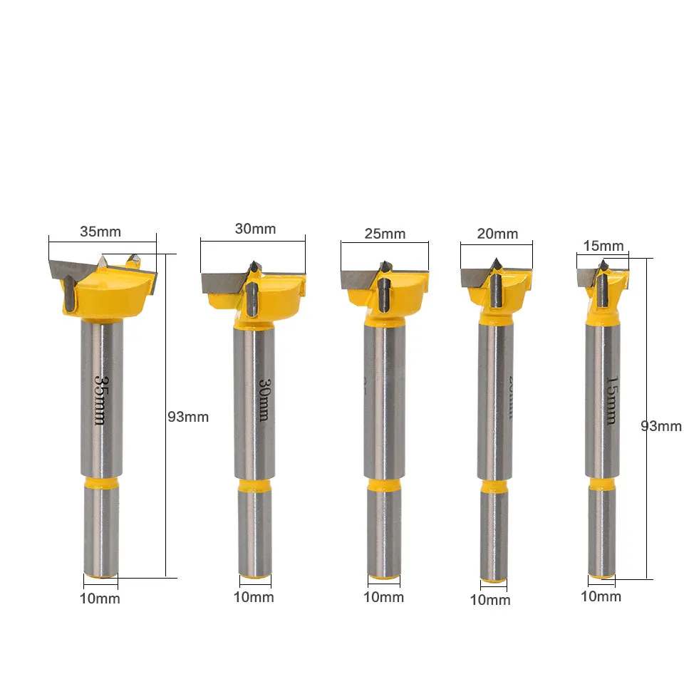 ALLSOME 5 шт. Forstner наконечник шарнира сверло Набор для столярных работ дерево окно отверстие резак шнека деревянные сверла HT2552