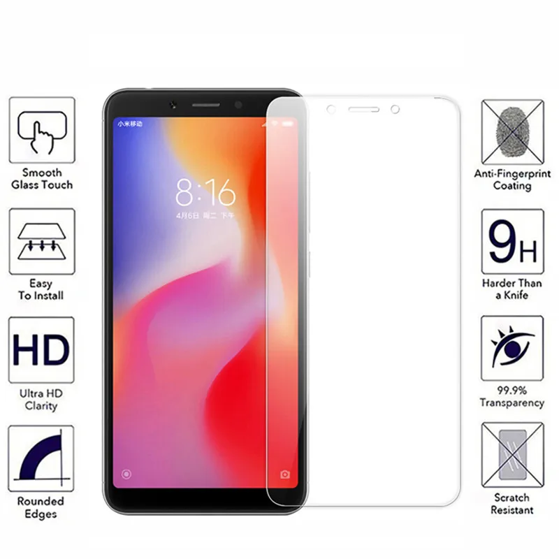 Стекло для xiaomi redmi 6a ksiomi redmi 6 защитное стекло redmy siaomi 6 a защитное стекло xaomi xiami a6 xiaomei экранprote