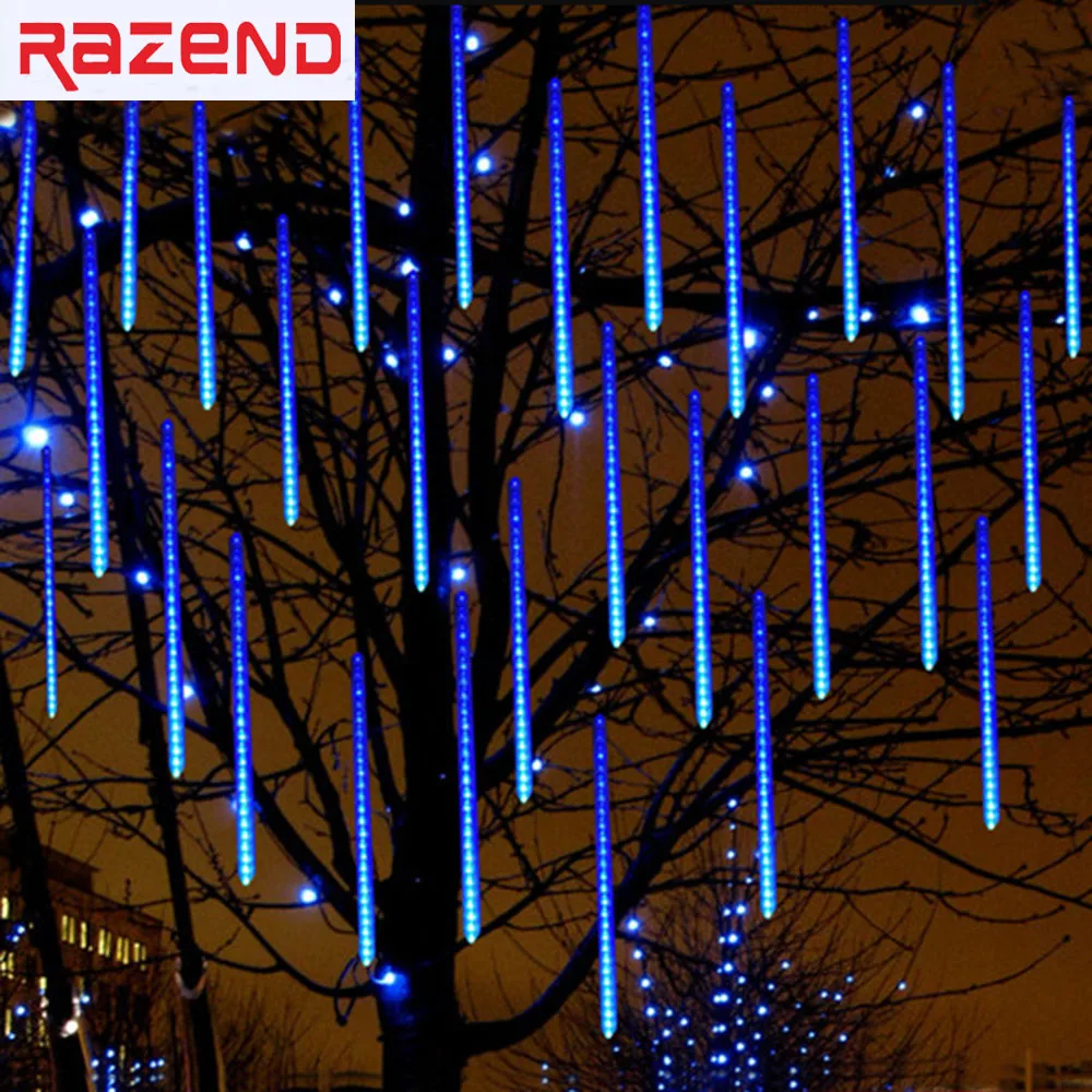 50CM 8pcs Set Meteor Shower Rain Tube LED Christmas Light Wedding Garden Xmas String Light Outdoor