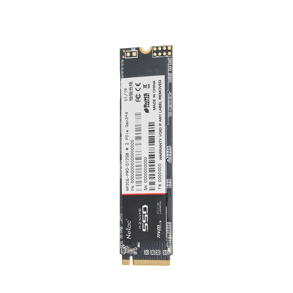 Netac N930E Pro M.2 2280 SSD 128GB 256GB 512GB NVMe PCIe Gen3* 4 3D MLC/TLC NAND Flash Внутренний твердотельный накопитель для ПК компьютера