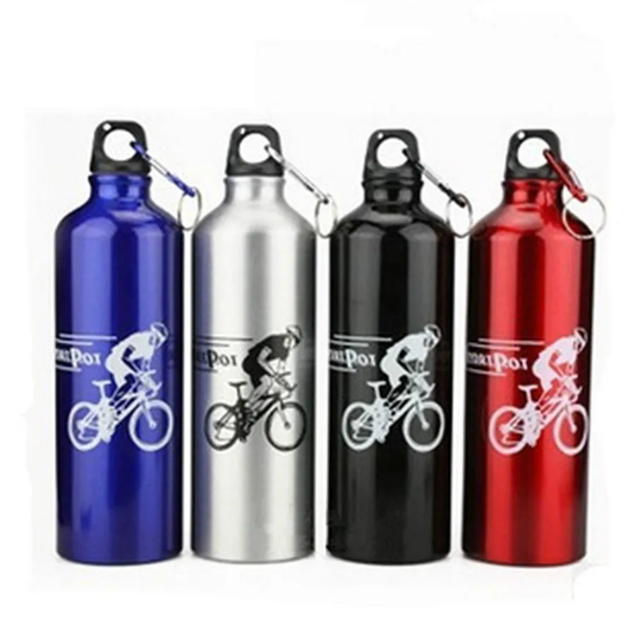 

750ml Cycling Bike Outdoor Sports Water Bottle Bicycle Aluminum Alloy Water portable Bottle 4Color Free Shipping