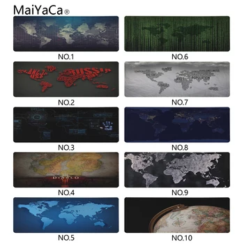 

MaiYaCa 10 PC World Map Designs Large Locked Edge Gaming Mouse pad Speed/Control Version Size 400x900x2mm Best Gift for Choice