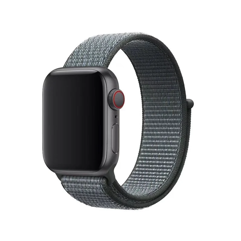 Спортивная петля ремешок для Apple Watch Band 4 3 44 мм 42 мм iWatch Band 2 1 40 мм 38 мм аксессуары красочный мягкий нейлоновый манжет браслет - Цвет ремешка: New Storm Gray