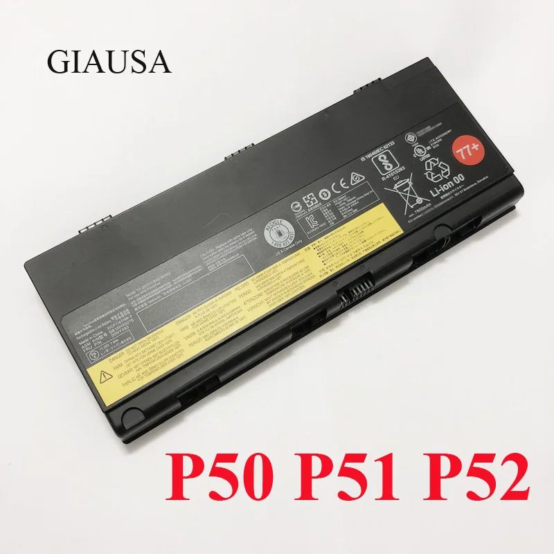 

Wholesale SB10H45078 00NY493 battery for Lenovo thinkpad P50 P51 P52 00NY492 00NY493 SB10H45077 SB10H45078 77+ battery