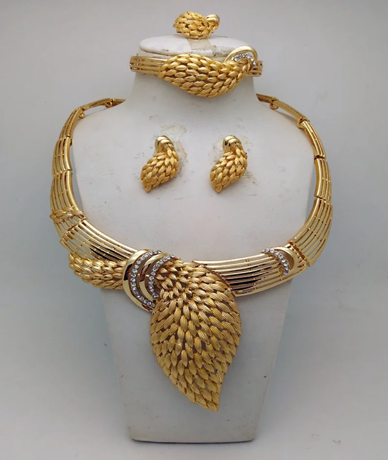 

2016 Limited Big Discount High Quality Real Gold Plated Dubai Jewelry Set Nigerian Wedding African Beads Jewelry Lady Series