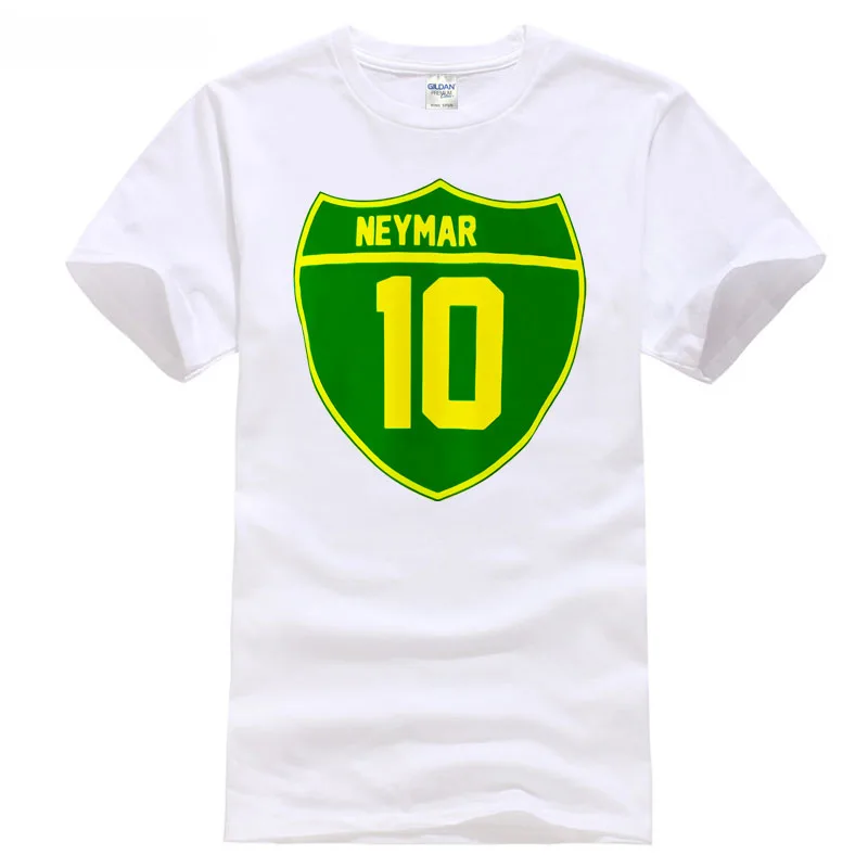 2018 soccersing world Neymar of Brazil Crest Tee новая футболка хороший русский футболист спортивный