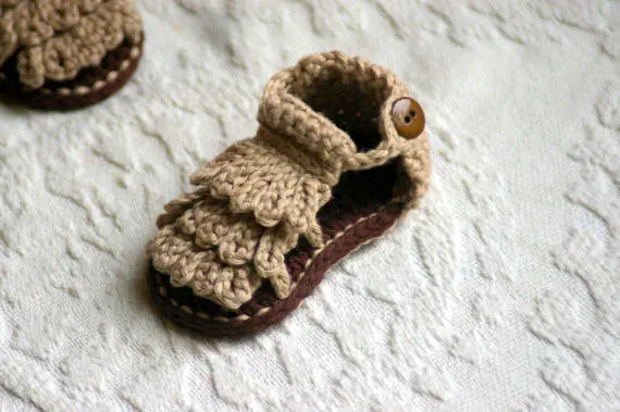 sandalias de croche para bebe