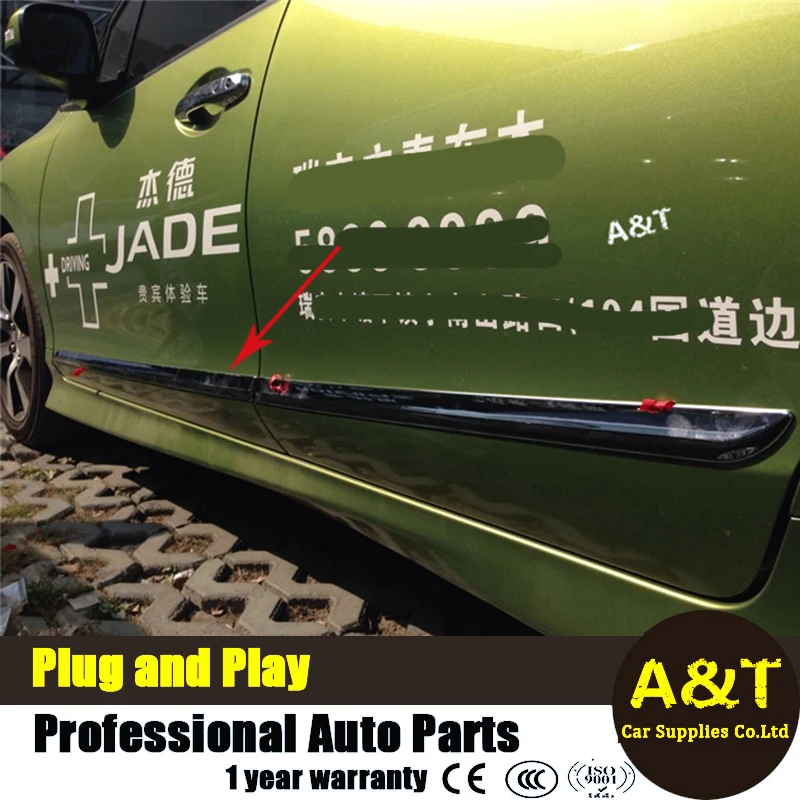 AUTO PRO For Honda JADE body chrome trim for 2013-2016 Honda JADE door trim protection decoration car styling with logo 4 pcs Ca
