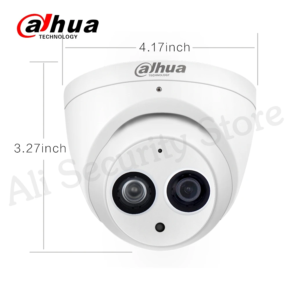 Najtaniej Dahua IPC HDW4631C A 6MP HD POE sieć Mini kamera ip kopułkowa metalowa obudowa wbudowany mikrofon CCTV 30M Onvif IR aktualizacja z IPC HDW4433C A
