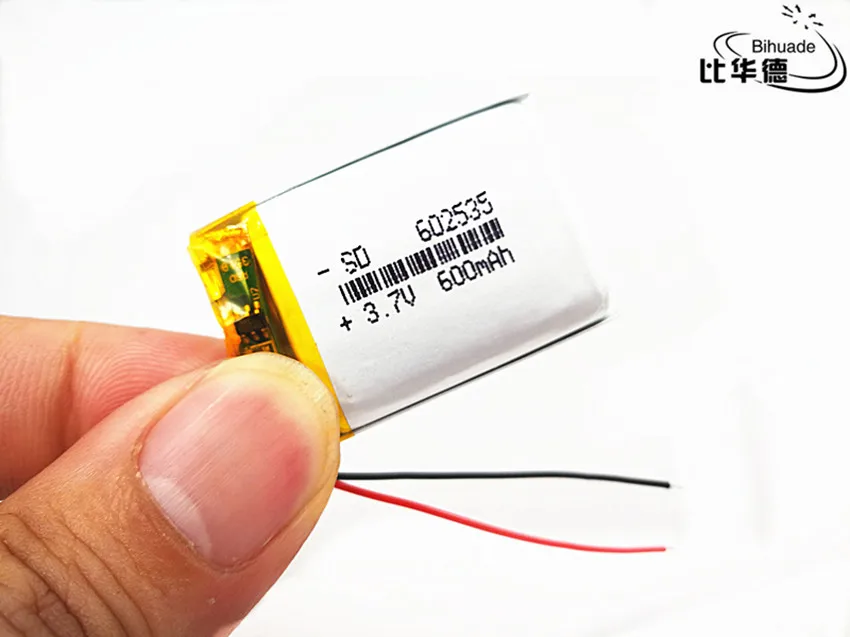 Полимерный литий-ионный аккумулятор 3,7 V, 600mah 602535 062535 CE FCC паспорт безопасности токсичных веществ сертификация качества