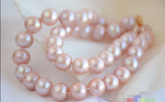 

FREE SHIPPINGP4871 AAA++ AKOYA 17inch 10mm ROUND LAVENDER PEARL NECKLACE 14KGP GOLD