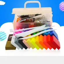 24 цвета 500 г ультра-светильник из бумажной глины Детский пластилин для обучения DIY игрушки нетоксичные экологически чистая глина Прямая поставка