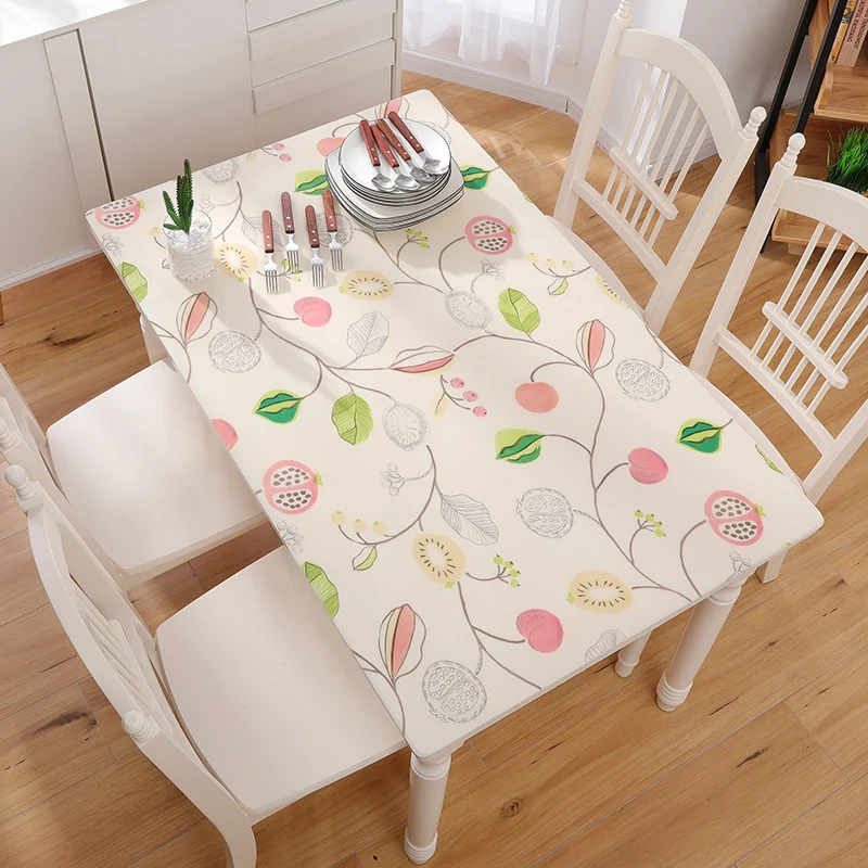 

Custom made Nordic modern style PVC plastic tablecloth Waterproof anti-scalding oil proof Table mat party wedding decoration pad