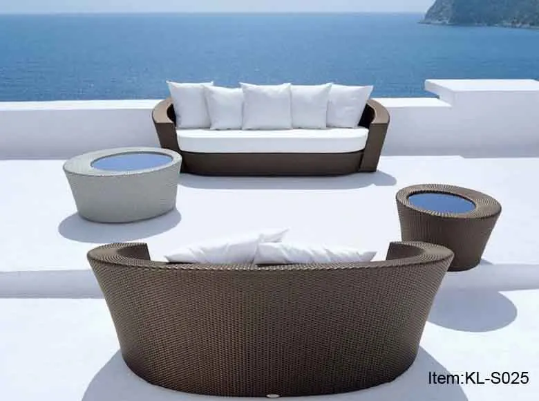 Outdoor or indoor swimming pool sofa set New Wicker Rattan Outdoor