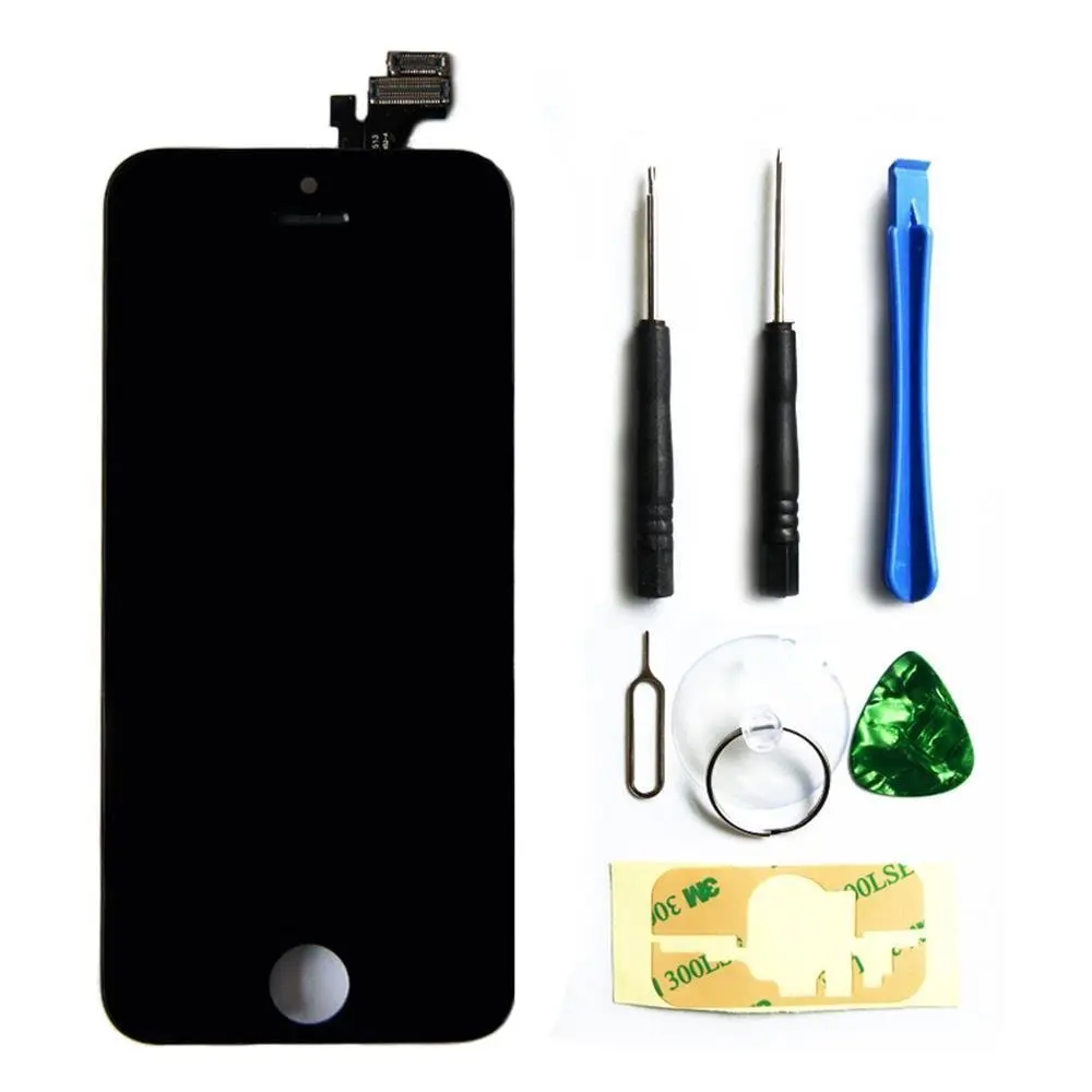 ЖК дисплей для IPHONE 5 черный и белый сенсорный экран переднее стекло дигитайзер в