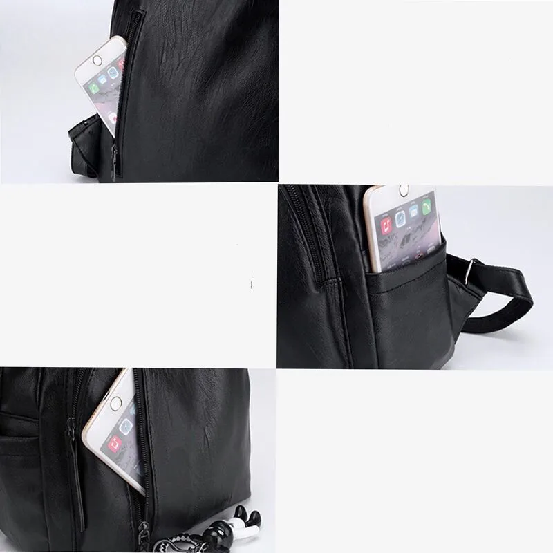 Backpack Women Leather BackPacks  2019 Brand Summer Leisure Multi-Function  BackPack  Female Storage Bag for Teenage Grils Bags