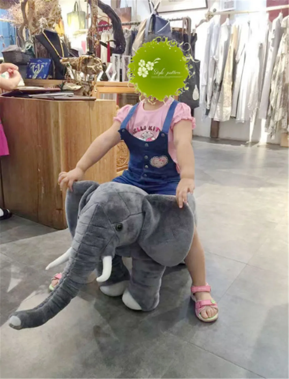  Fancytrader One Piece Pop Anime Elephant Plush Toy Stuffed Animals Elephant Chair Doll for Kids  5