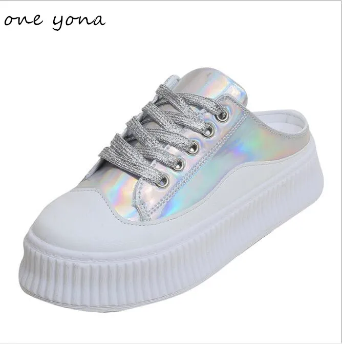 

Women's shoes 2019 summer new style with a Baotou bright in the back hollow back casual fashion ladies sandals a247