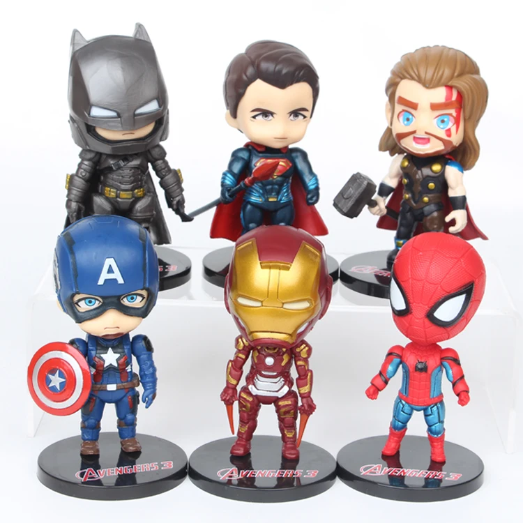 Disney с принтами &quotMarvel&quot &quotМстители&quot новинка Игрушки 10 см 6 шт. танос халкбастер