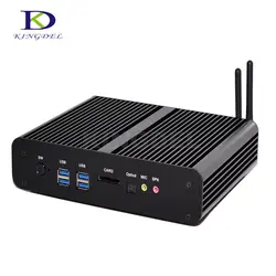 Платформа Intel NUC Core i7 5500u 2 HDMI + 2lan SD карты безвентиляторный Мини-ПК ТВ коробка 4 К HTPC Оконные рамы 7 /8/10/Linux мини-настольные игры компьютер