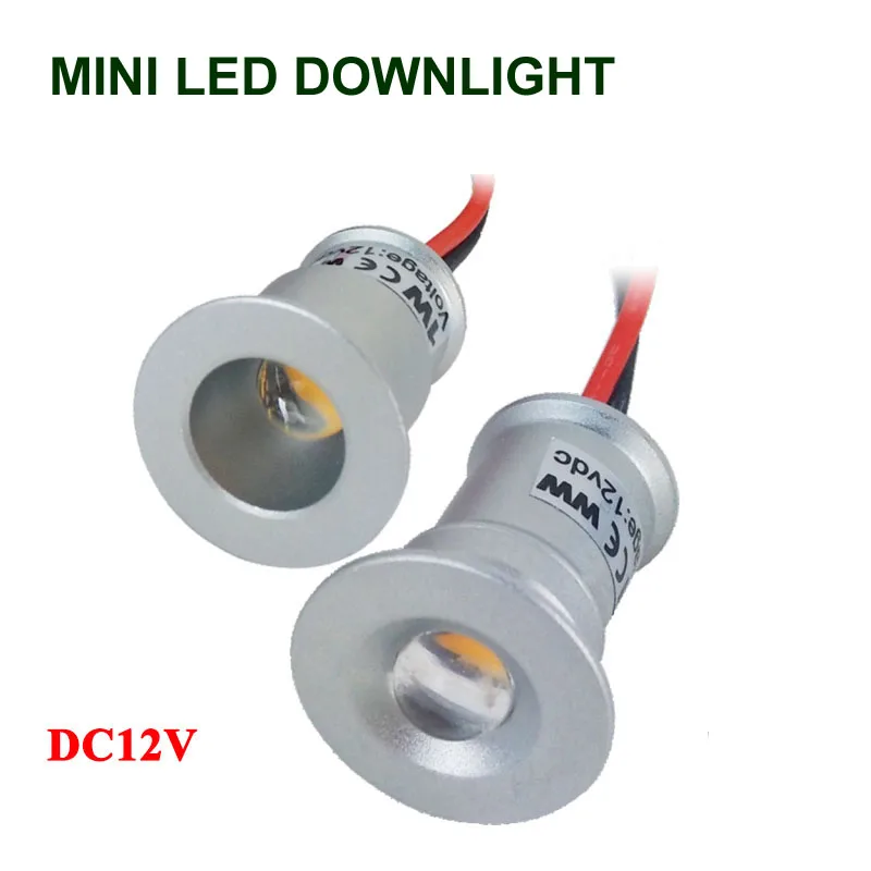 1W DC12V IP65 15mm Bridgelux Mini Led Bulb Downlight With Triac