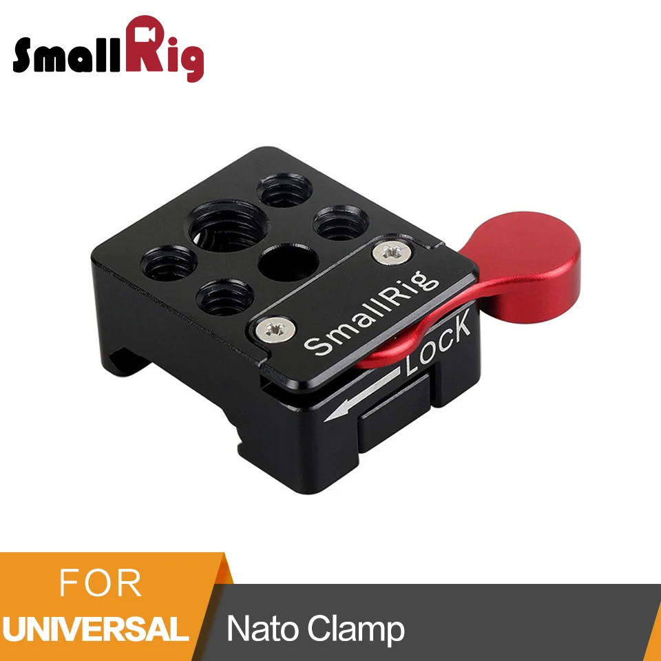 Braçadeira de Liberação Rosca para Sapato Suporte para Monitor de Cabeça Rápida com 1 Smallrig Nato Braçadeira 3 8 M2.5 Frio Bola-1885 – 4