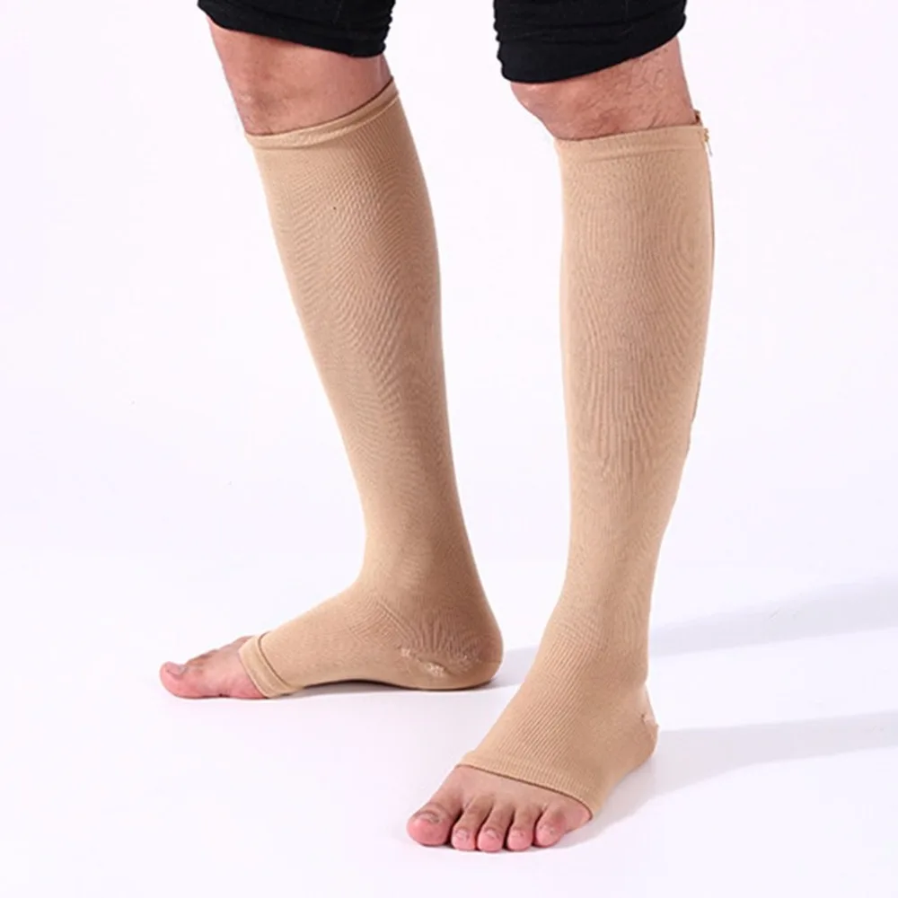 Open toe compression ankle socks for women