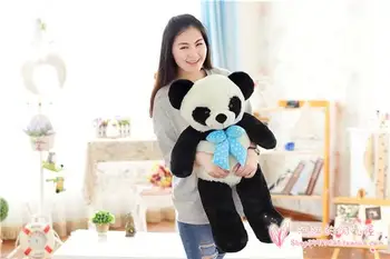 

large 100cm panda plush toy ,bowtie panda throw pillow birthday gift h886