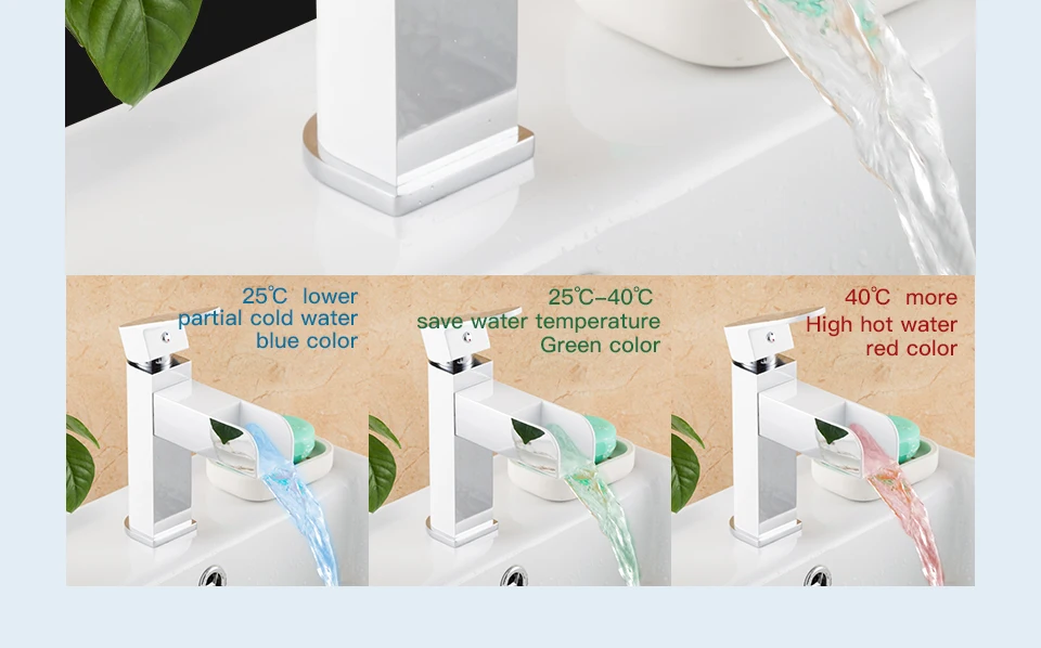 Frap смеситель для раковины со светодиодным датчиком температуры водопроводной кран смеситель для ванной комнаты на бортике смеситель для раковины grifo lavabo FLD3919