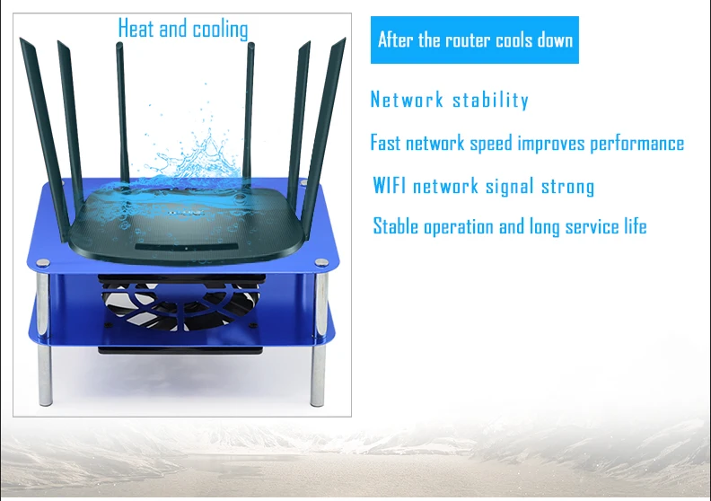 Wifi companion space Алюминий 220 мм* 160 мм многослойная приставка кронштейн-маршрутизатор стойка с 120*120*25 мм USB бесшумный вентилятор охлаждения