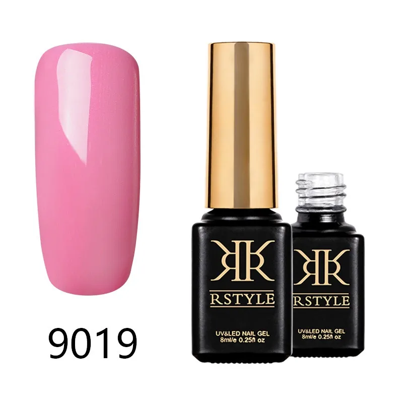 Лак для ногтей rstyle 8 мл 9001-9062 чистый цвет УФ-гель для ногтей Soak Off Nail Art Полупостоянный гель лак набор для наращивания ногтей праймер - Цвет: SC9019