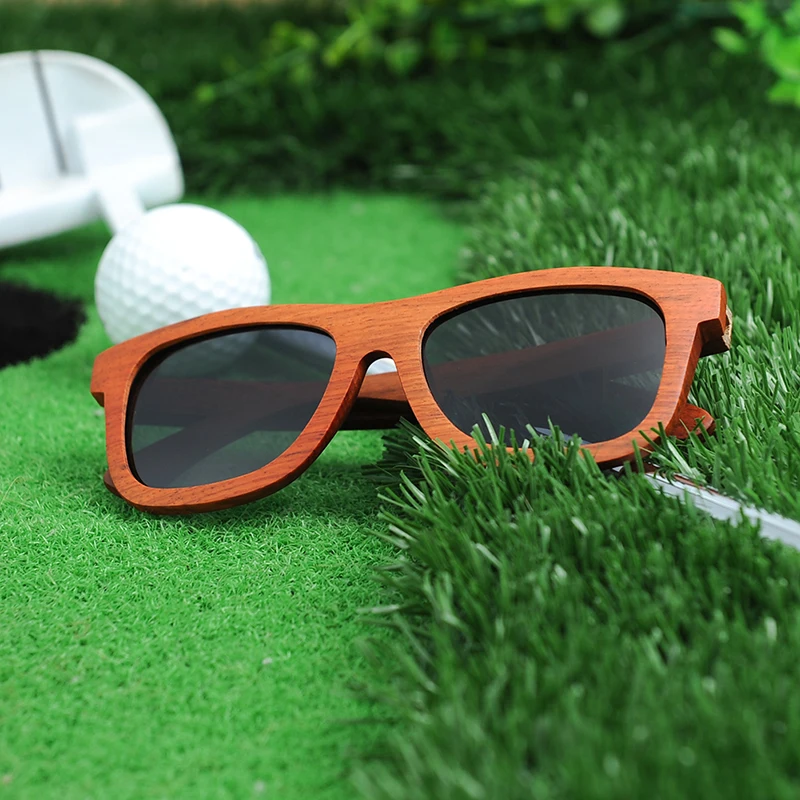 

BOBO BIRD AG008a Handmade Red Sandalwood Super Vintage Sunglasses Women Brand Designer Gray Polarized Len Wooden Men Glasses OEM