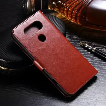 

30pcs/lot Crazy Horse PU Leather Stand Case with card slot For LG V30