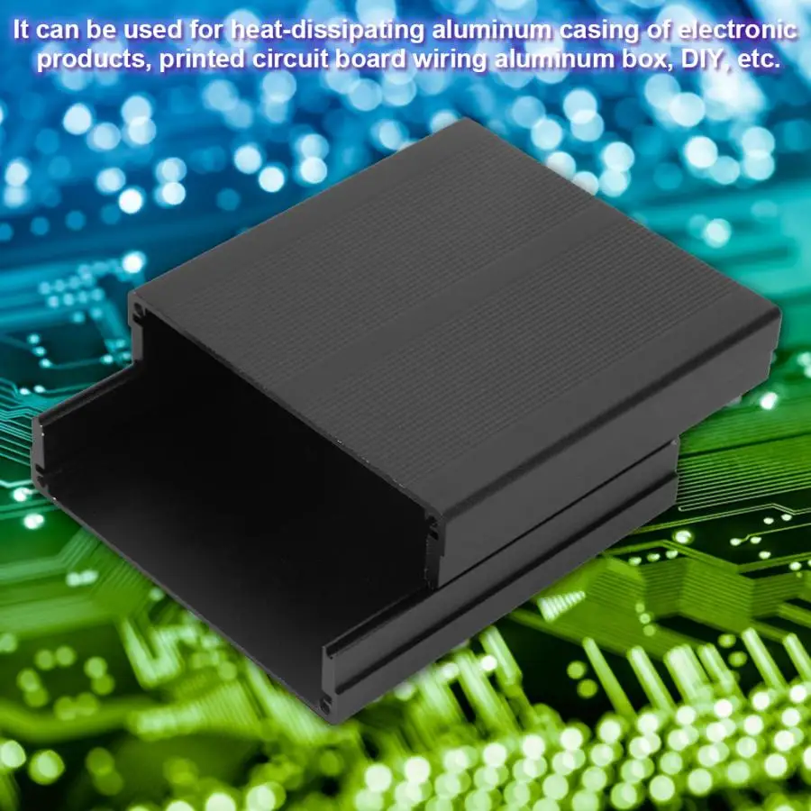 

Matte Black Aluminum Printed Circuit Board Instrument Box Enclosure Electronic Project Case Black