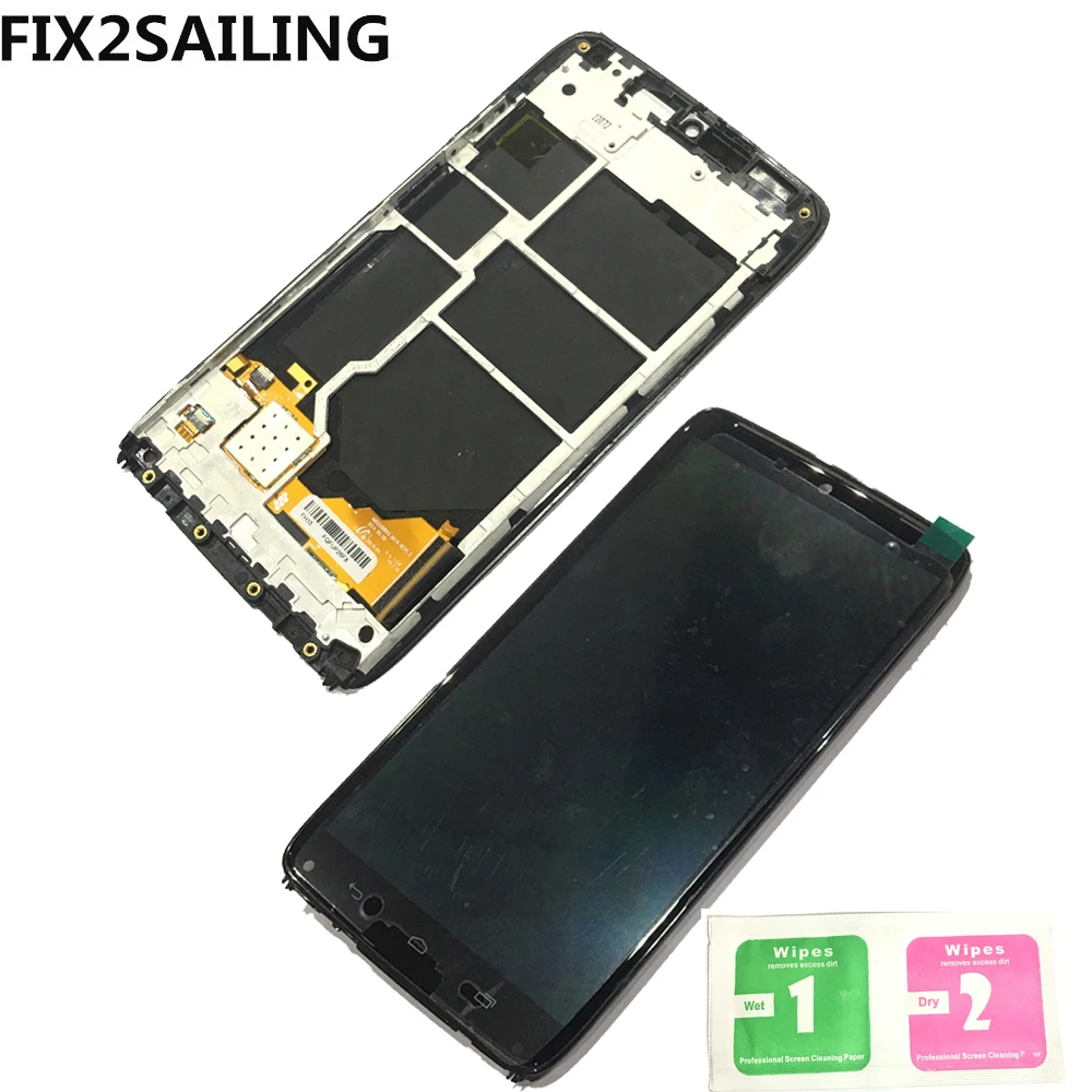 

100% Working LCD Display Touch Screen Digitizer Frame Assembly For Motorola Moto Droid Ultra XT1080 Maxx XT1080M