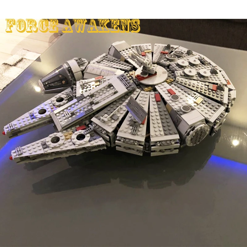 

1381 Pcs Force Awakens Star Set Wars Series CompatibleMillennium 79211 Falcon Model Building Blocks Toys For Children kids gift