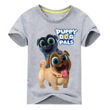 Summer Cartoon Puppy Dog Pals Print Tee Tops For Boy Girls Clothing Children White 3D Funny T-shirt Kids T Shirt Clothes 2019 dog print tee