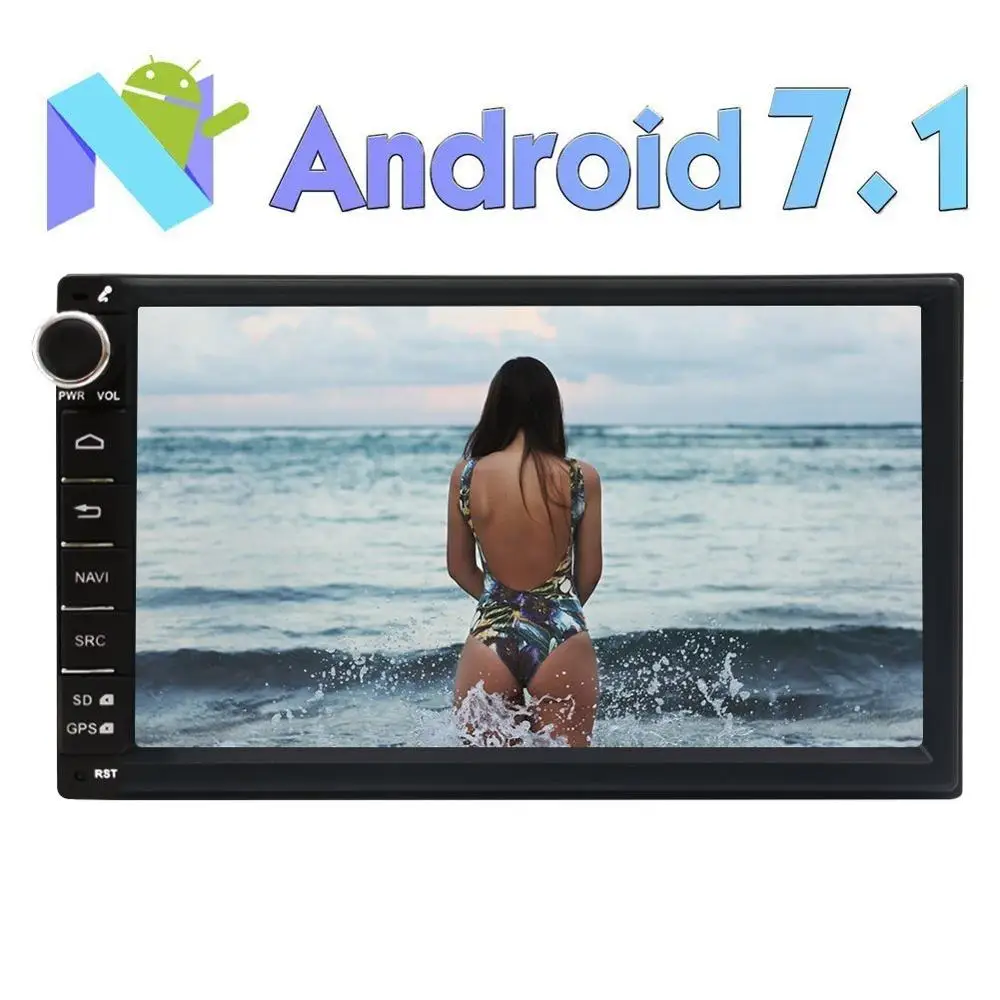 

Android 7.1 Octa Core Car Stereo Bluetooth 7" Double Din Car Radio Support Mirror Link WIFI USB AV OUT Subwoofer SWC Dual Camera