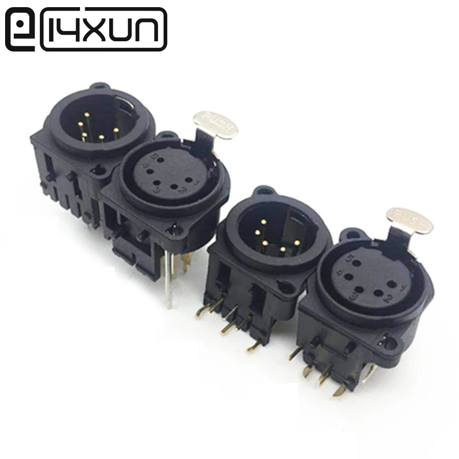 1 шт. XLR 5-контактный штекер/гнездо 5 P Аудио разъем микрофон коннектор PCB адаптер