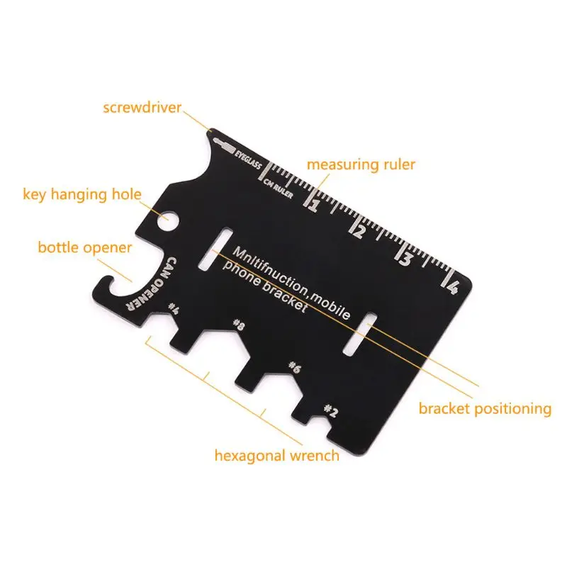 1 шт. Многофункциональный складной Кронштейн для мобильного телефона мини EDC инструмент открывалка для бутылок Отвертка ключ для путешествий на открытом воздухе