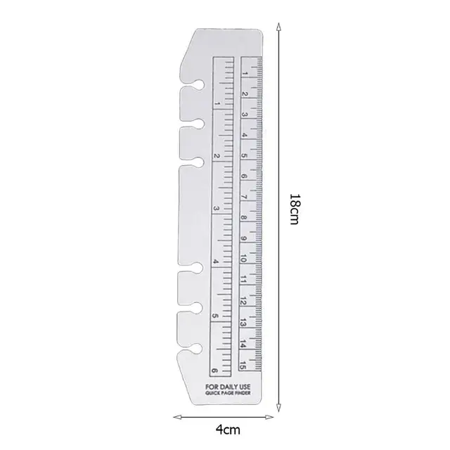 Buy PVC6 Holes Ruler for File Binder Notebook A5 A6 A7