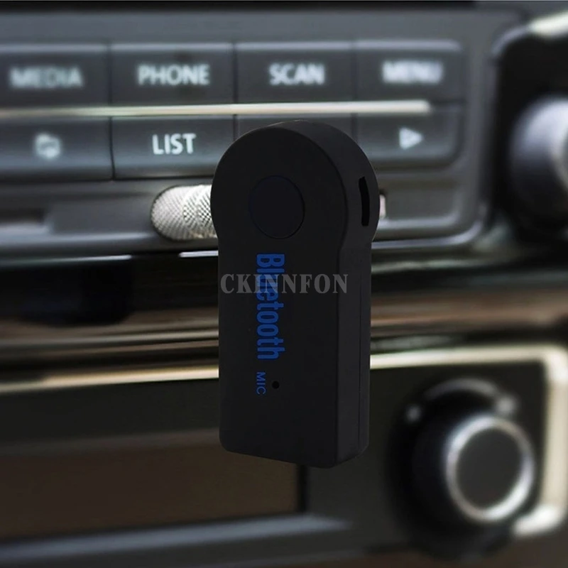 50 шт./лот Высокое качество 3,5 мм Автомобильный A2DP комплект беспроводной связи bluetooth для автомобиля AUX аудио музыкальный приемник адаптер с микрофоном для телефона MP3