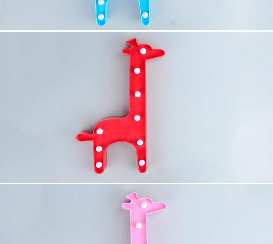 Children's Night Light Giraffe Novelty LED Night Light 3W AA Battery Powered Atmosphere Light Bedside Room Decor For Kids (8)