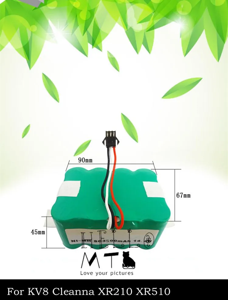 

14.4v 3500mAh Ni-MH Vacuum Cleaner battery for KV8 Cleanna XR210 XR510 series XR210A XR210B XR210C XR510A XR510B XR510C XR510D