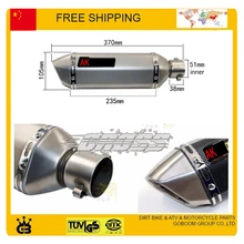 Universal 51mm akrapovic exhaust motorcycle exhaust pipe motorbike muffler tubo escape moto accessories