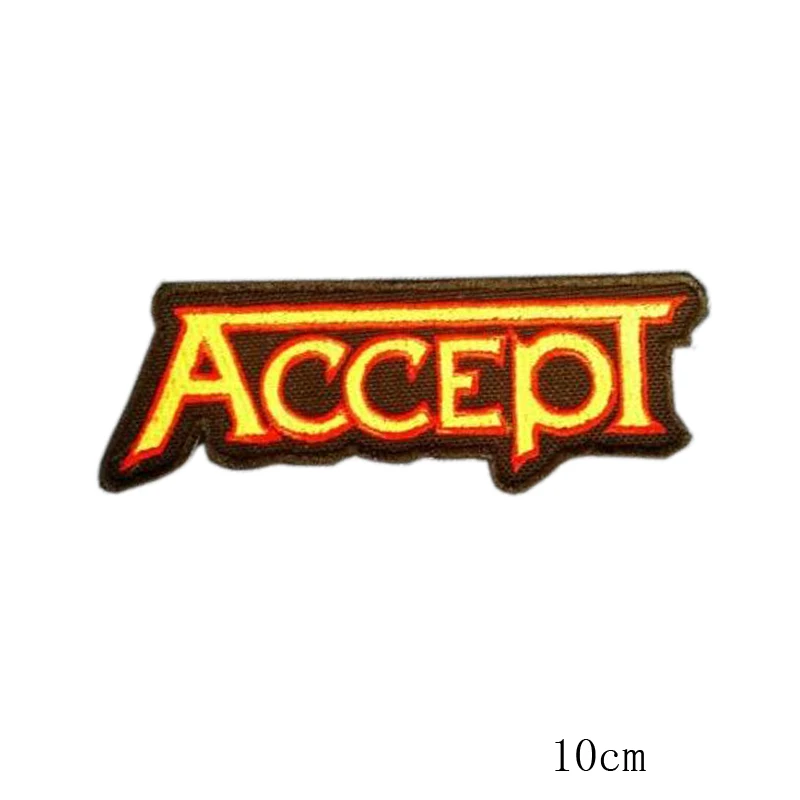 ACCEPT iron patches for clothing Embroidery Patch sticker applique