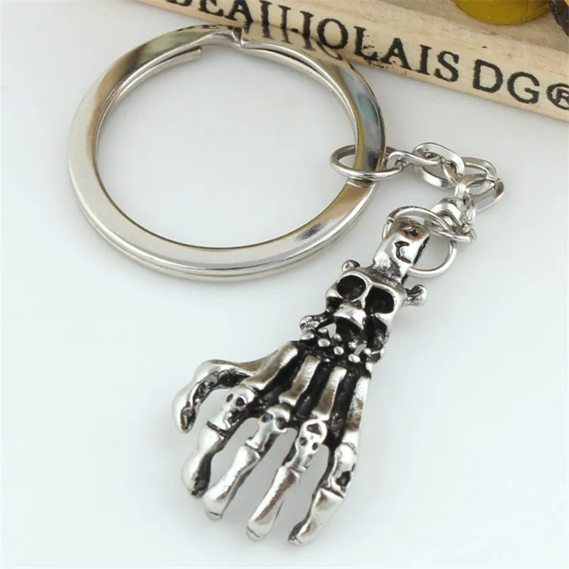 

Skeleton Hand Bird Skull Sugar Skeleton Charm Key Chain Ring For Keys Car Bag Key Ring Handbag Keychain Jewelry Gift