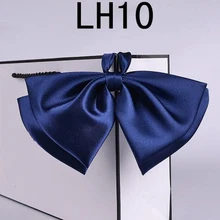 Лидер продаж формальный коммерческий бабочка-бабочка галстук модные завязанными бантиком, однотонные, мягкое покрытие(темно-синий Свадебный галстук-бант, галстуки для Для женщин Вечернее Бизнес