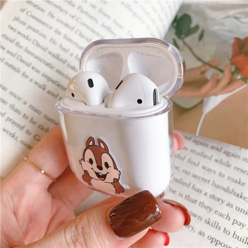 Прозрачный чехол для airpods с изображением слона из мультфильма «Улица Сезам», Bluetooth, беспроводная гарнитура, набор для airpods 1/2, милый жесткий чехол